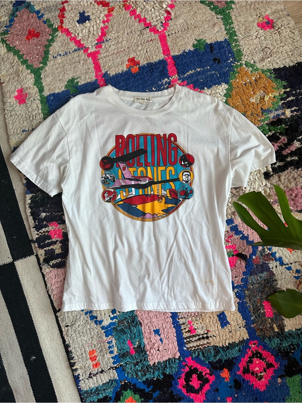 Rolling Stones White Graphic Tee